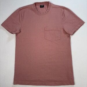 Welcome Stranger Bison Pocket T-Shirt Men's S Dusty Pink 100% Cotton Made in USA